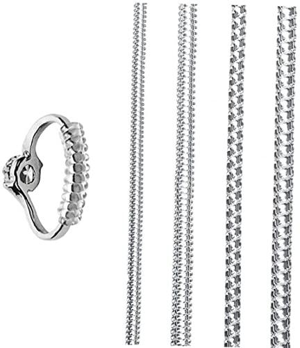 Piezas Ajustador de Tamaño de Anillo para anillos sueltos Limpiadores Transparentes Guardias de Descuento para Hacer Joyas de Plata, Platino o Oro Blanco Más PequeñosOperación Fácil