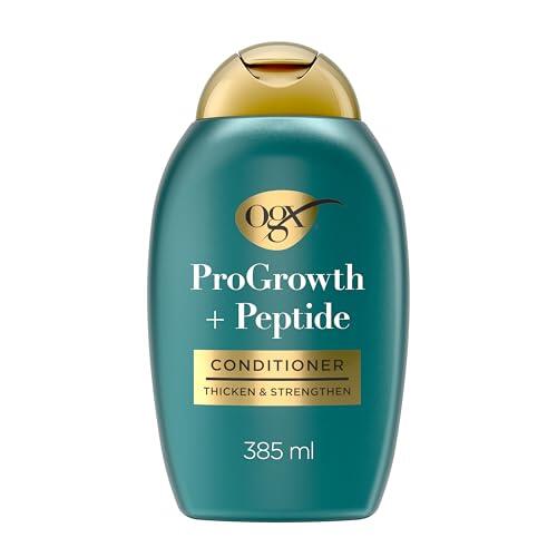 OGX ProGrowth + Peptide Conditioner (1x385 ml), acondicionador pelo que densifica, fortalece e hidrata, con acción antirotura y anticaída pelo, acondicionador hidratante para pelo fino o debilitado