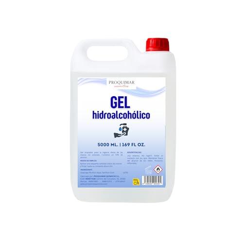 Gel Hidroalcohólico 5 Litros – Garrafa Uso Profesional y Doméstico – Higiene de Manos sin Aclarado – Secado Rápido
