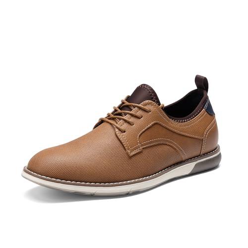 Bruno Marc Zapatos Vestir Cordones Hombre Zapatillas Casual Oxfords Clásico Formales Derby,Size 46,Marrón,SBOX26014M
