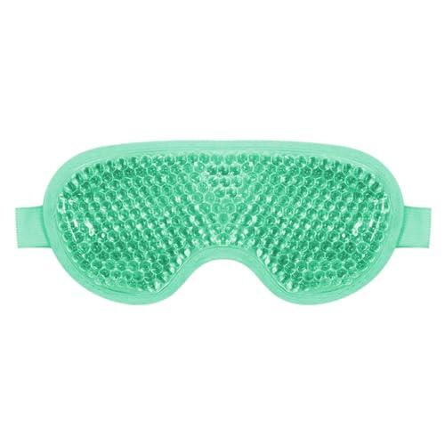 Máscara para Ojos, Antifaz Gel Frío y Calor, Máscara para Ojos, Máscara Refrescante para Ojos, Reutilizable Antifaz para Ojos Fríos de Calor y Frío, para Ojos Hinchados, Migrañas (Verde)