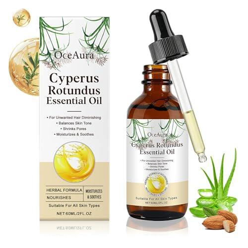 Aceite para depilación 60ml,Cyperus Rotundus Oil,Aceite de Cyperus Rotundus,Aceite Natural de Cyperus Rotundus,para reducir el crecimiento del vello corporal,para todo tipo de pieles.