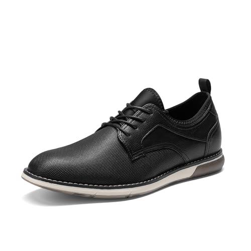 Bruno Marc Zapatos Vestir Cordones Hombre Zapatillas Casual Oxfords Clásico Formales Derby,Size 43,Negro,SBOX26014M