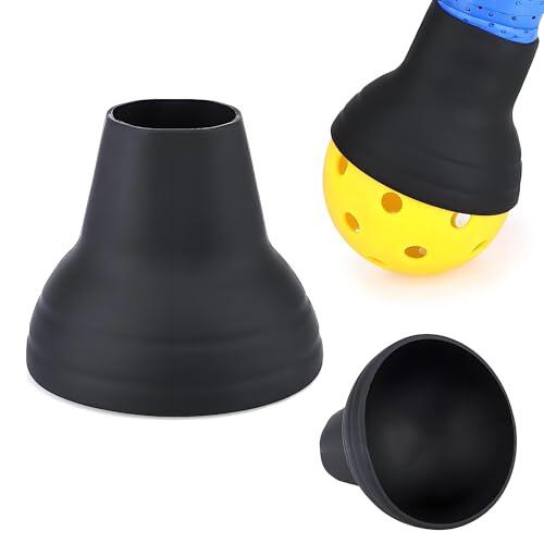 LIANCHEN 2 piezas Recogedor de Bolas de Pickleball, Agarrador y recogedor de bolas de pickleball de silicona, Más ligero y portátil, una forma sencilla de recoger pelotas sin agacharse (Negro)