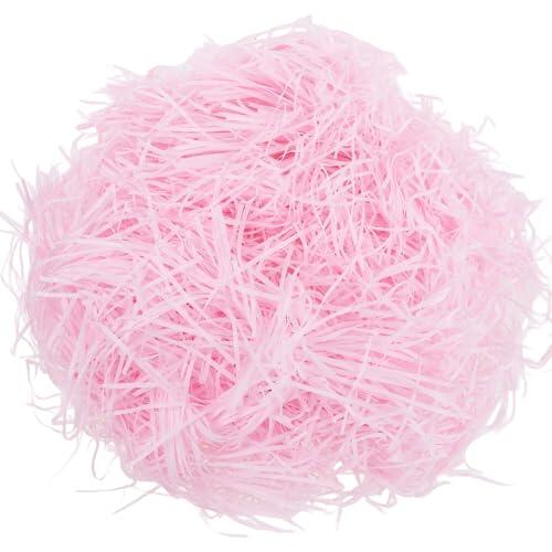 Césped de Pascua Verde, 100g Papel Triturado Relleno, Virutas de Papel para Relleno de Cajas de Regalo, Material de Relleno para Cestas, Manualidades y Decoración de Fiestas (C)