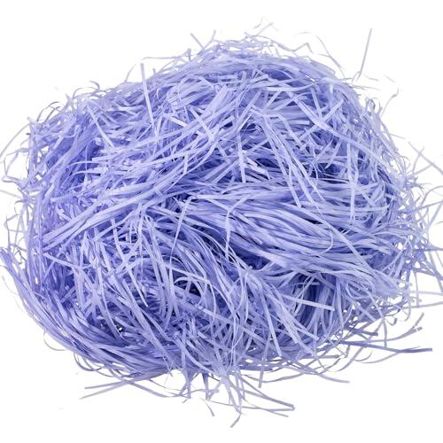 Césped de Pascua Verde, 100g Papel Triturado Relleno, Virutas de Papel para Relleno de Cajas de Regalo, Material de Relleno para Cestas, Manualidades y Decoración de Fiestas (F)