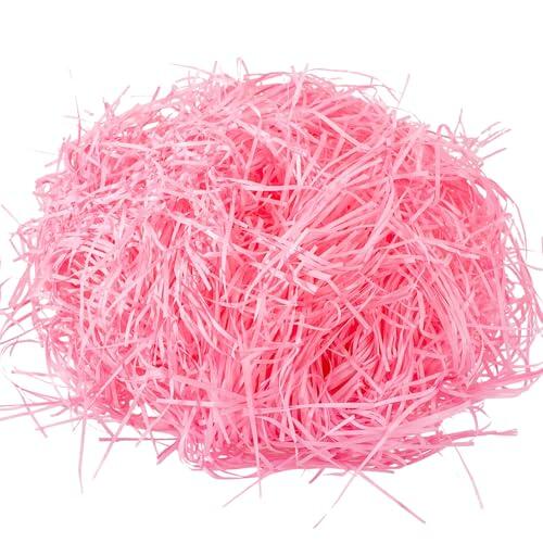 Césped de Pascua Verde, 100g Papel Triturado Relleno, Virutas de Papel para Relleno de Cajas de Regalo, Material de Relleno para Cestas, Manualidades y Decoración de Fiestas (D)