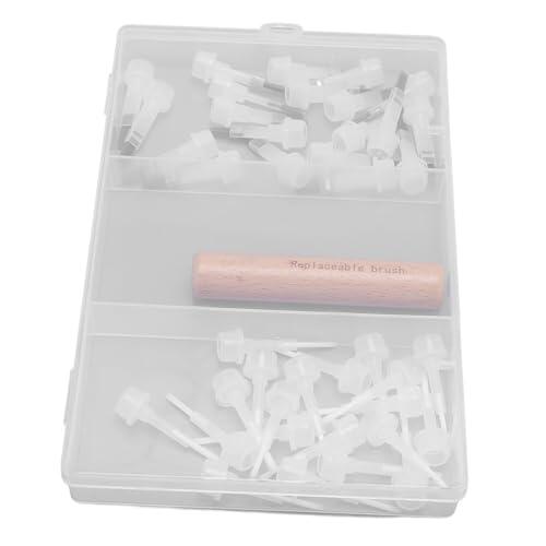 Juego de 40 cabezales intercambiables para cepillos de uñas, punta doble de, ideal para esmalte y gel, herramienta profesional de manicura precisa y duradera