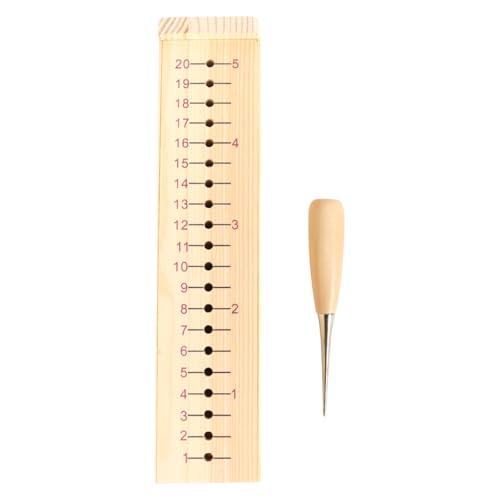 Gutol Juego de encuadernación de madera para manualidades, herramienta de perforación con punzón y soporte para revistas, planificadores y libros