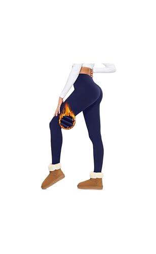 BENNIES Leggings Mujer Invierno de Cintura Alta Pantalones Térmicos Leggins Termicos Pantalon Negro Ropa Gimnasio Mallas Deporte Licras Deportivas Pantalones Jogger et Yoga Azul L