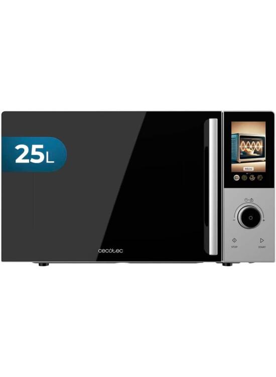 Cecotec Microondas Digital Táctil con Grill 25L Convection 2500 Touch. 900W, Grill 1200W, Control Táctil, Convección 2200 W, 8 Programas, Temporizador 60min, Plato Giratorio 315 mm, Seguro