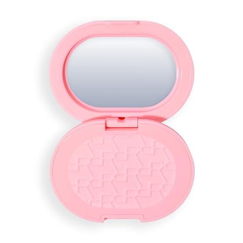 Revolution Powder Pops Instant Blur Setting Powder, Polvo Fijador Efecto Airbrush Inspirado en K-Beauty, Suaviza la Piel y Minimiza Poros, Vegano, Rose, 5 g