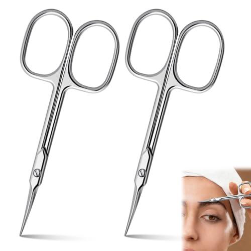 2 Tijeras Para Uñas Y Cutículas, Extrafinas De Acero Inoxidable, Afiladas Para Uñas De Manos, Pies Y Bebés, Precisas Para Manicura Y Pedicura.