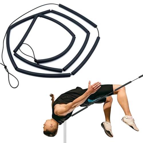 Barra transversal elástica de salto alto, barra de gimnasia de espuma de 2,5 m de largo, barra transversal elástica de salto alto, para escuela, hogar, entrenamientos, campo, pista, práctica