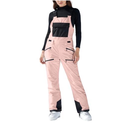 Genérico Pantalon Nieve Mujer Deporte Ropa Termica Jogger Softshell Chandal Ropa Snowboard Invierno 2#Rosa S
