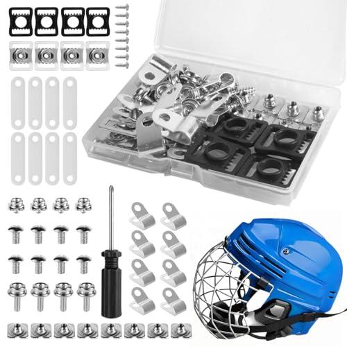 Generico Kit de reparación para casco de fútbol, piezas de repuesto de fútbol, kit de hockey de metal – 57 herramientas de mantenimiento resistentes al desgaste béisbol,