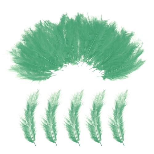 PATIKIL 100 Plumas Esponjosas De Pavo Marabú, 4-6 Pulgadas Verde Oscuro Plumas Naturales De Pavo Para Manualidades Decoración De Fiestas Atrapasueños Flecos Atado De Moscas