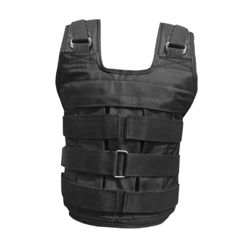 Zanthicia Chaleco lastrado para Entrenamiento con Placas, Chaleco lastrado para Hombre con Peso Ajustable, Equipo de calistenia, Negro, Puede Contener 110 Libras