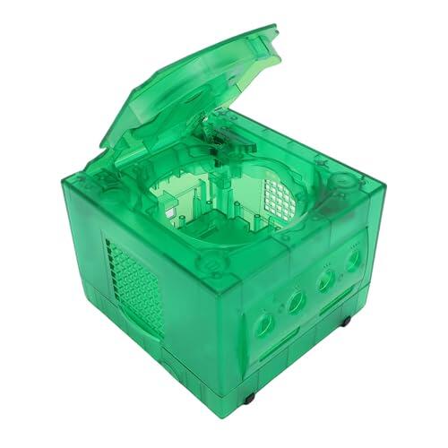 Tomantery Caso de Consola de Juegos Transparente, Tamaño Estándar del Shell de Juego Duro, Proyectiles de fáciles. (Verde Intenso Transparente)