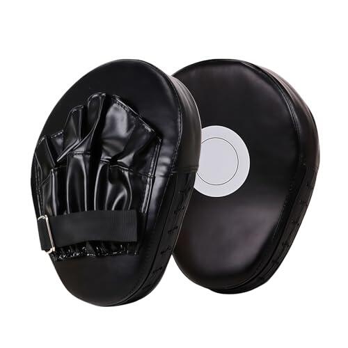 Boxpads, RDX Handpratzen, Almohadillas y Manoplas Boxeo,Manoplas de Boxeo,Almohadillas para Entrenamiento De Kickboxing,Mitones de Box para Adultos,Almohadilla de Artes Marciales (Negro 2PCS)