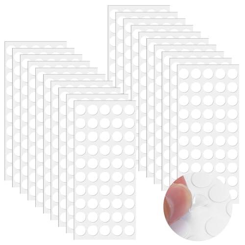 SHENLIU 1000 unidades de puntos adhesivos de doble cara, redondos, transparentes, para fotos, sin rastros, para pósteres, globos, manualidades, fiestas, festivales, decoración (10 mm)