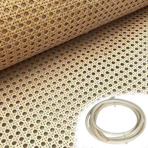 100cm de Ancho Rejilla Mimbre Natural con Tiras Ratán, Rollo de Ratán Vienés por Metros, Correas de Caña de Tela Malla, Tejido de Caña para Muebles Silla Gabinete Bricolaje(50x100cm)