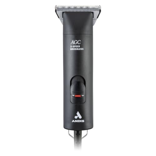 Andis 563063 AGC - Cortadora de mascotas sin escobillas de 2 velocidades | UltraEdge Steel, funcionamiento en frío, negro