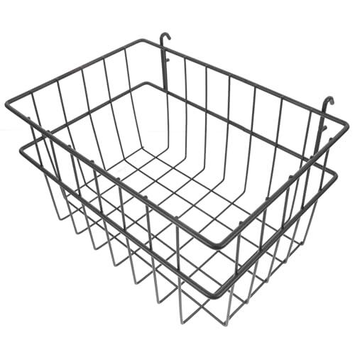 PENIKOKO Cestas de Tablero Perforado Negro de Hierro Diseño Fácil de Instalar y Ahorro de Espacio para Organizar Documentos y Toallas en Cocinas y Oficinas