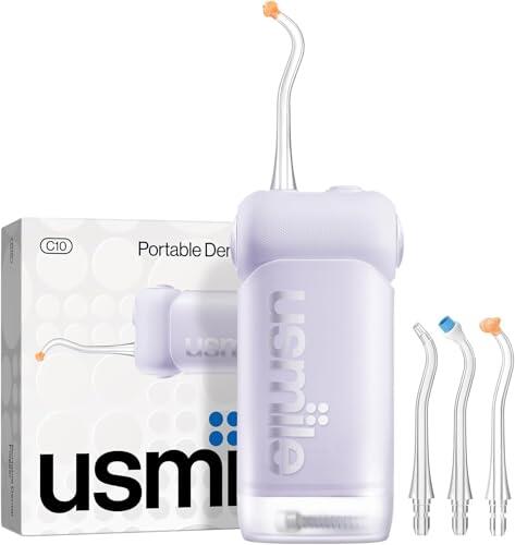 usmile C10 Irrigador Dental de Viaje, 95 Días de Autonomía, Púrpura
