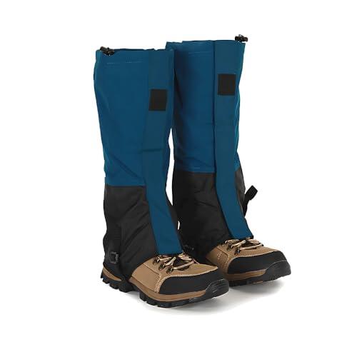 TONGIHS para Zapatos y Botas, para Senderismo, Caminatas, Footing, Escalada, Pesca y Paseos al Aire Libre en Invierno (Cubiertas para Botas de Nieve - Azul Lago)