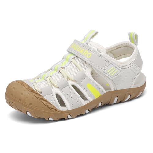 SAGUARO Niña Sandalias Trekking y Senderismo Montaña Sandalias Deportivas Niñas Verano Playa Zapatos Beige Talla 30