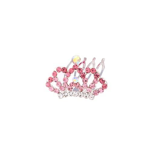 Tenedor de pelo pequeño con diamantes Peine para el pelo de corona pequeña Peine para niños Cadena de garras Inserto de tenedor para el cabello Muy práctico y popular Practical and attracti
