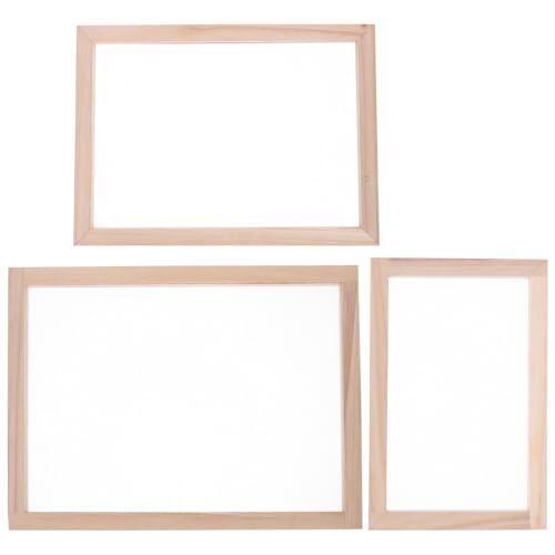HOODANCOS 3 Moldes de Madera para Hacer Papel con Malla Resistente Tamaños 20X30 CM 25X34 CM y 30X40 CM Marco para Fabricación Artesanal de Papel Reciclado Manualidades y Flores