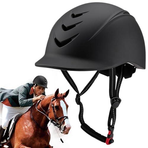 Casco para Montar a Caballo, Gorro para Montar a Caballo con Acolchado Suave y Transpirable con Correa Ajustable, Sombreros y Cascos ecuestres anticolisión de Seguridad para Mujeres Hombres, Decora