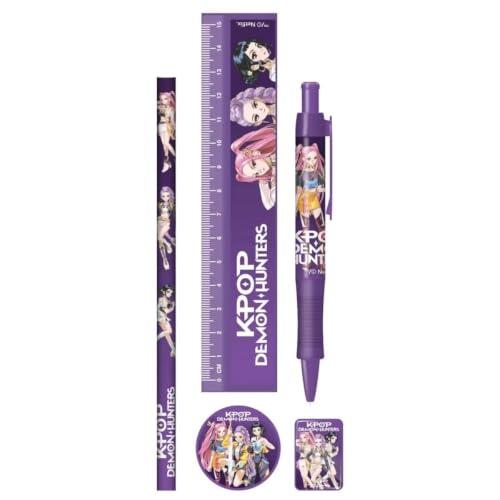 Kit de papelería K-Pop Demon Hunters Huntrix: Todo lo necesario para el estudio