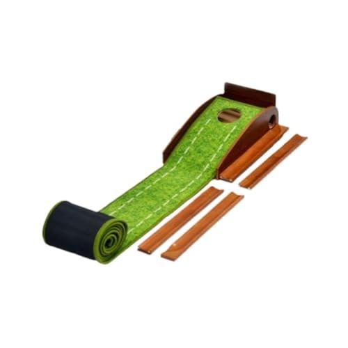 AMSLSIU Tapete de Golf para Putting Green, Retorno automático de Bolas, fácil Montaje, Juego Divertido, práctica en Interiores y Exteriores, Ayuda Entrenamiento, Putter, tapete Golf para Putting,