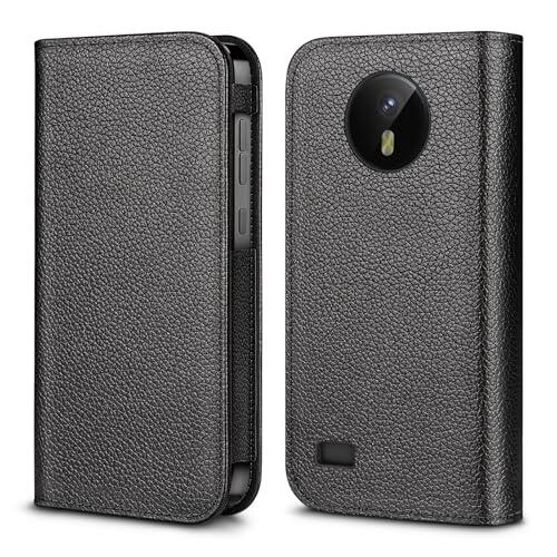 MEDMAX Funda para Omnipod 5, Cuero PU Carcasa de Transporte Diabético Almacenamiento Estuche con Recorte para Cámara para Omnipod 5 Device (Solo Funda), (Negro)