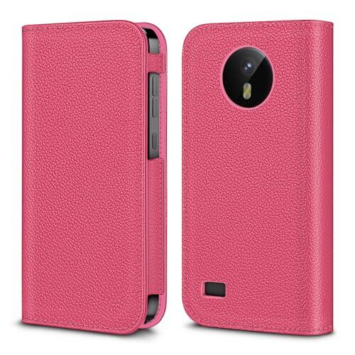 MEDMAX Funda para Omnipod 5, Cuero PU Carcasa de Transporte Diabético Almacenamiento Estuche con Recorte para Cámara para Omnipod 5 Device (Solo Funda), (Magenta)