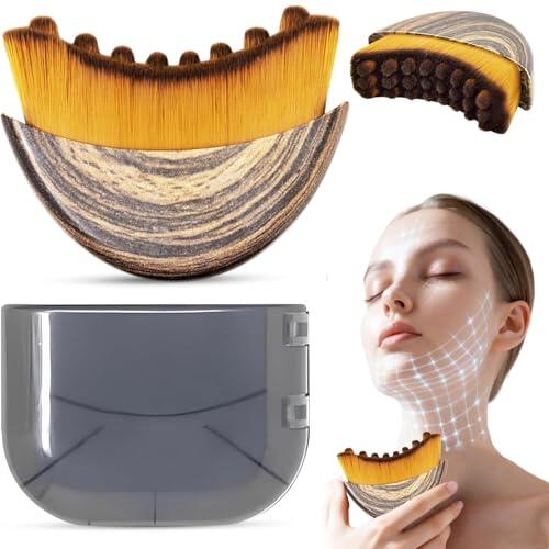 SZZETK 2 Pcs Cepillo Facial de Contorno Linfático, Lymphatic Contour Facial Brush, Cepillo Facial de Cepillado en Seco, Se Utiliza Para Dar Forma Al Rostro, Alivia Fatiga De Piel