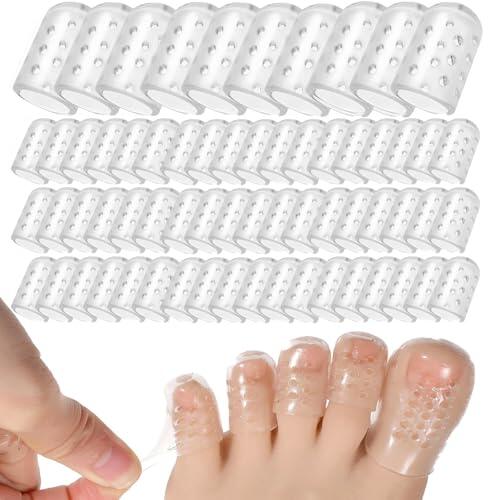 50 Pieces Toe Covers, Silicone Toe Protector, Breathable Toe Protector, Antifriction Protectors Toe, for Blisters, Calluses, Calluses, Friction Pain Relief