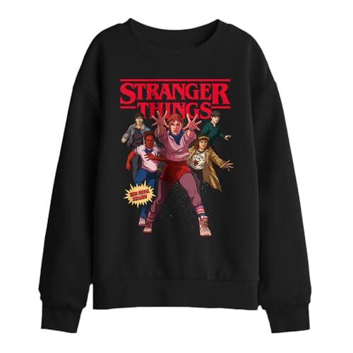 Stranger Things Final Stand Comic Sudadera Infantil, Negro, 7–8 A