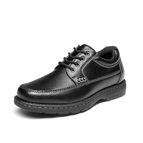 Bruno Marc Zapatos Hombre Cordones Clásico Oxford con Refuerzo de Arco Removible y Plantilla Acolchada Zapatos Formales Traje,Size 43,Negro-Cuero,SBOX26017M