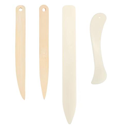 4 piezas de patas plegables para papel, juego de patas plegables, hueso de Spitz, herramienta de origami, herramienta para origami, manualidades, papel, marroquinería, hacha plegable de plástico