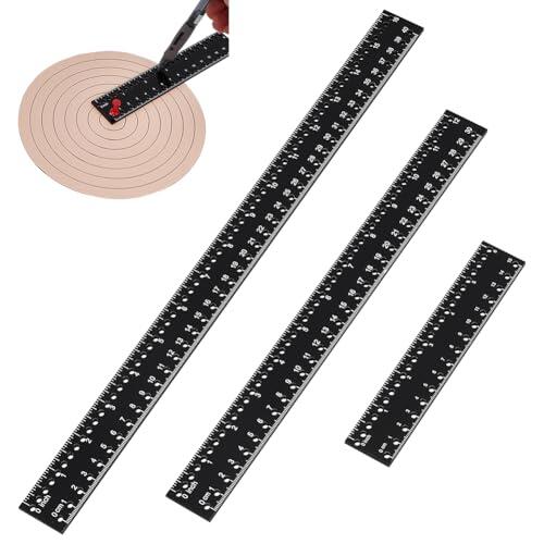 BENECREAT 3 paquete de Herramientas de Regla de Mandala, Herramienta de Dibujo Circular Acrílico de 30/60/80cm para Pinturas Decorativas, Manualidades de Diy