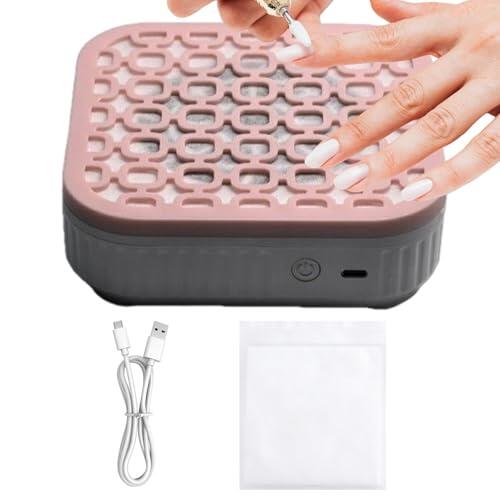 Vitsrisea - Aspirador de polvo de limado - Extractor de 5500 RPM con filtro, 2 modos potente recargable para colector de polvo de uñas silenciosas | para principiantes de gel, salón y hogar