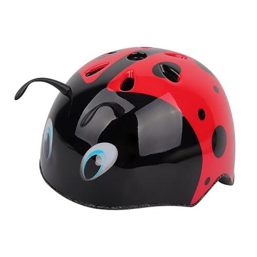 wisoolkic Casco de Ciclismo para niños y niñas, Transpirable, cómodo y con absorción de Impactos, 3D, para Ciclismo Carretera, con ventilación y cómodo, Rojo Negro, Metro