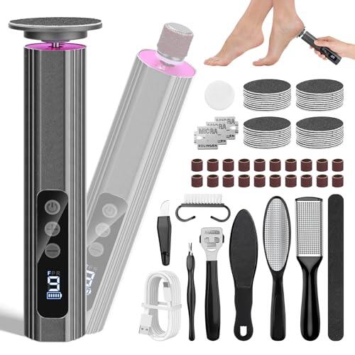 Wolady Lima Electrica Pies Durezas Profesional 2 In 1，Control De PrecisióN De 9 Velocidades, 13000 Rpm, Lima EléCtrica Para Pies，Kit De Cuidado Multifuncional Para Manos Y Pies (Negro)