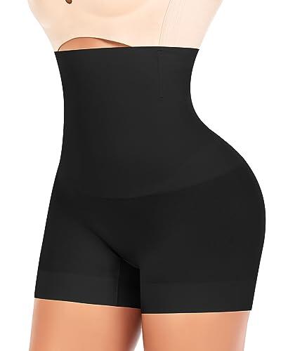 YARRCO Braga Faja Reductora Mujer Invisible Faja Pantalon Adelgazante Vientre Plano Braguitas Moldeadoras Shapewear Control de Abdomen Sin Costuras (#2 Negro-Cintura Alta,M)