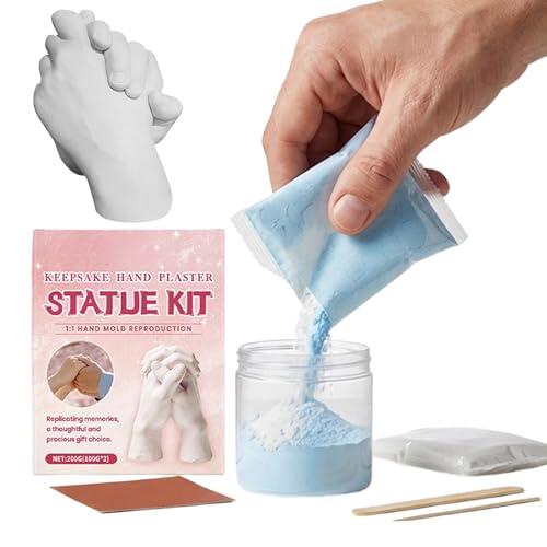 Polvo de fundición ecológico, activado de curado rápido, kit de moldeo a mano de arcilla de 100 g con fácil mezcla, polvo de yeso para hacer moldes, escultura a mano, decoración del hogar