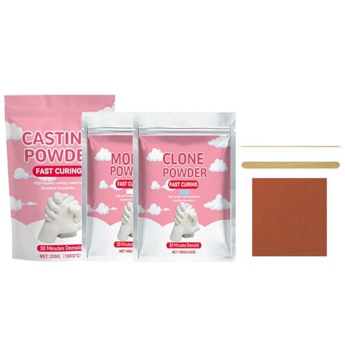 Polvo de fundición de resina, 100 g, activado por agua, fácil mezcla, kit de fundición a mano, para esculturas a mano, proyectos de arte, decoración del hogar, manualidades, cumpleaños, San Valentín